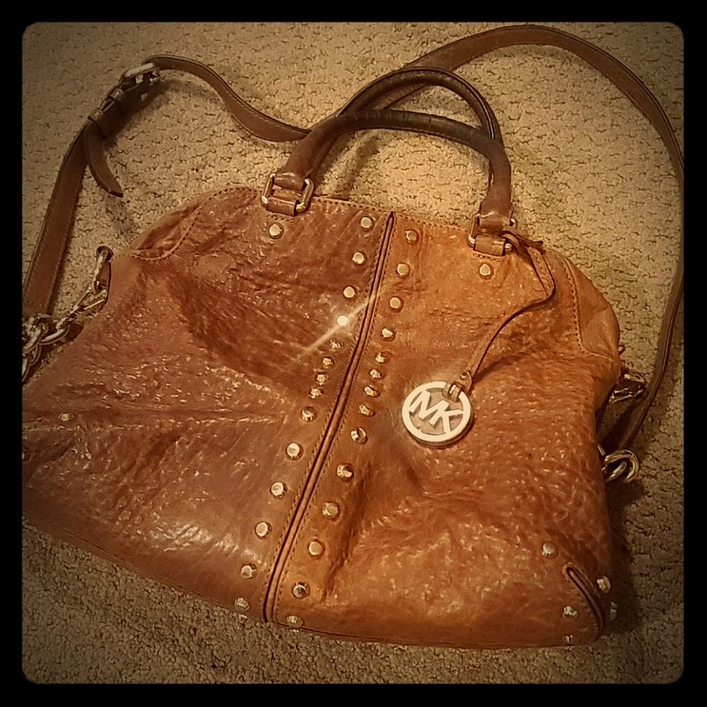 Michael Kors - Astor large studded leather satchel